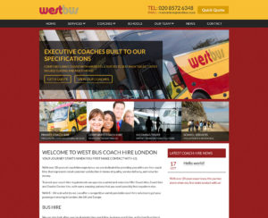 an image of Westbus website for desktop